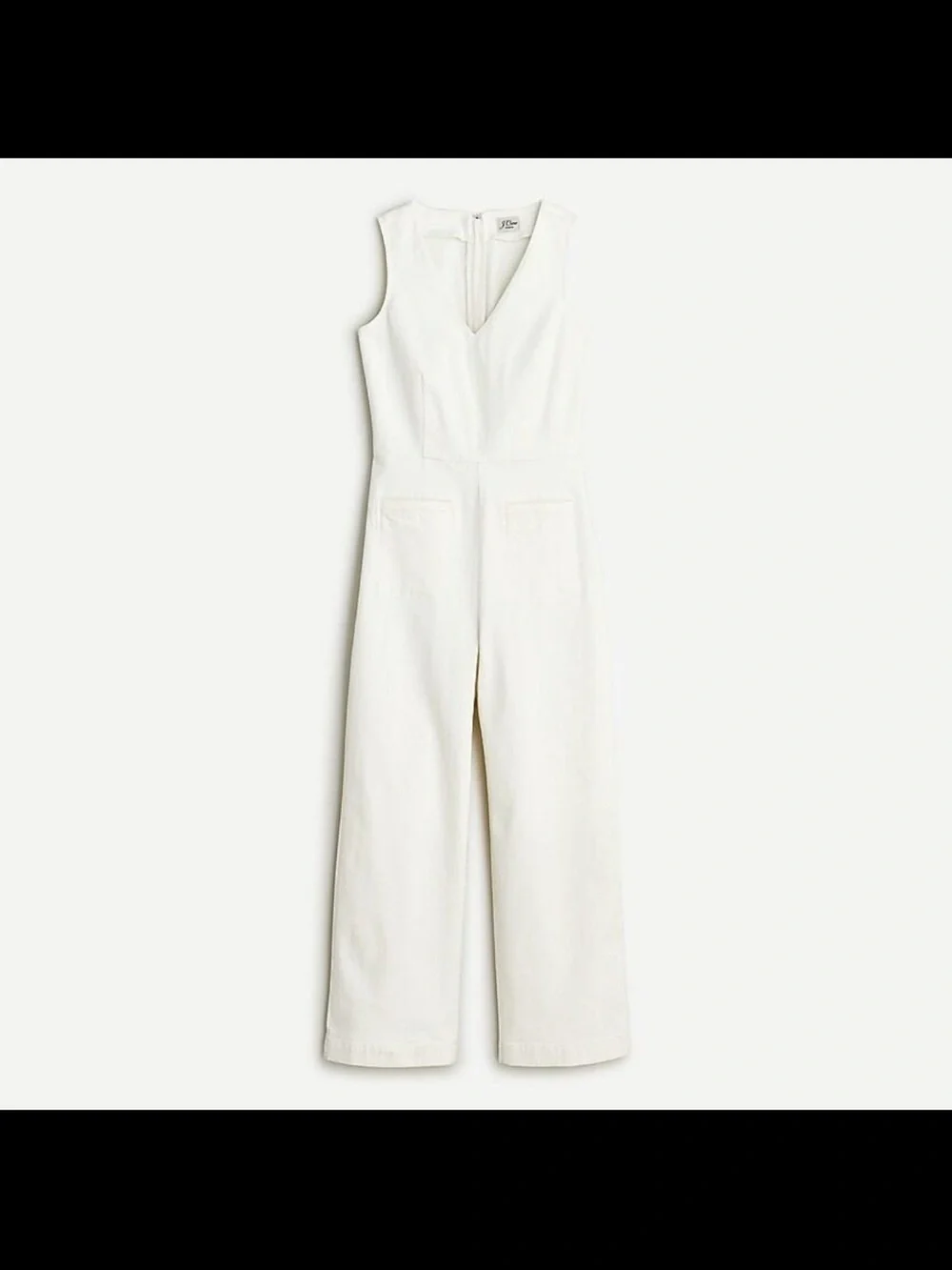 J. Crew Cream V-Neck Sleeveless Cotton Tunic